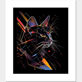 Mid Century Modern CAT Retro Fabrics Posters and Art